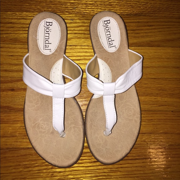 Bjorndal Shoes Like New Bjorndal White Leather Sandals